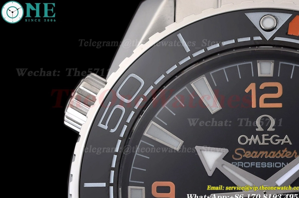 MY8215 43mm SS Dial GDF Black Seamaster 600m Oyster SS 0327